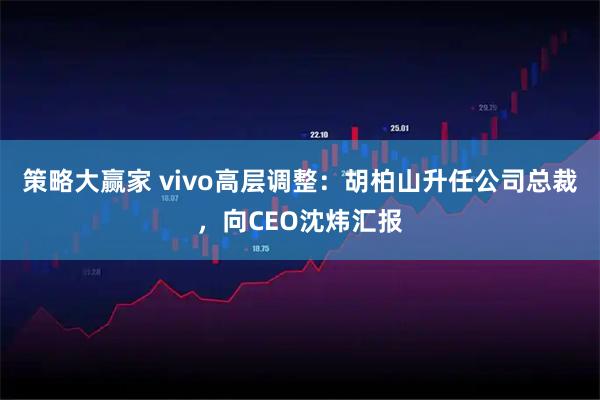 策略大赢家 vivo高层调整：胡柏山升任公司总裁，向CEO沈炜汇报